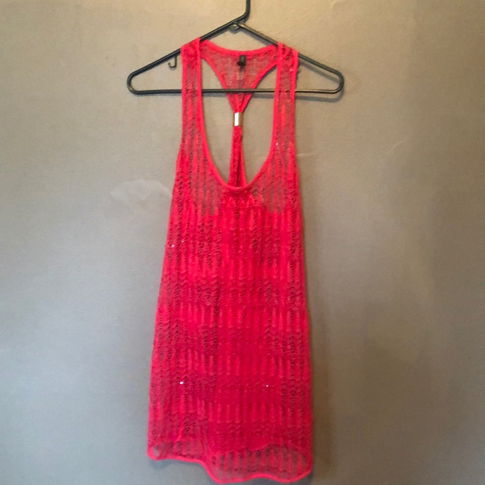 Victoria Secret Swim Hot Pink Cover Up size M/l